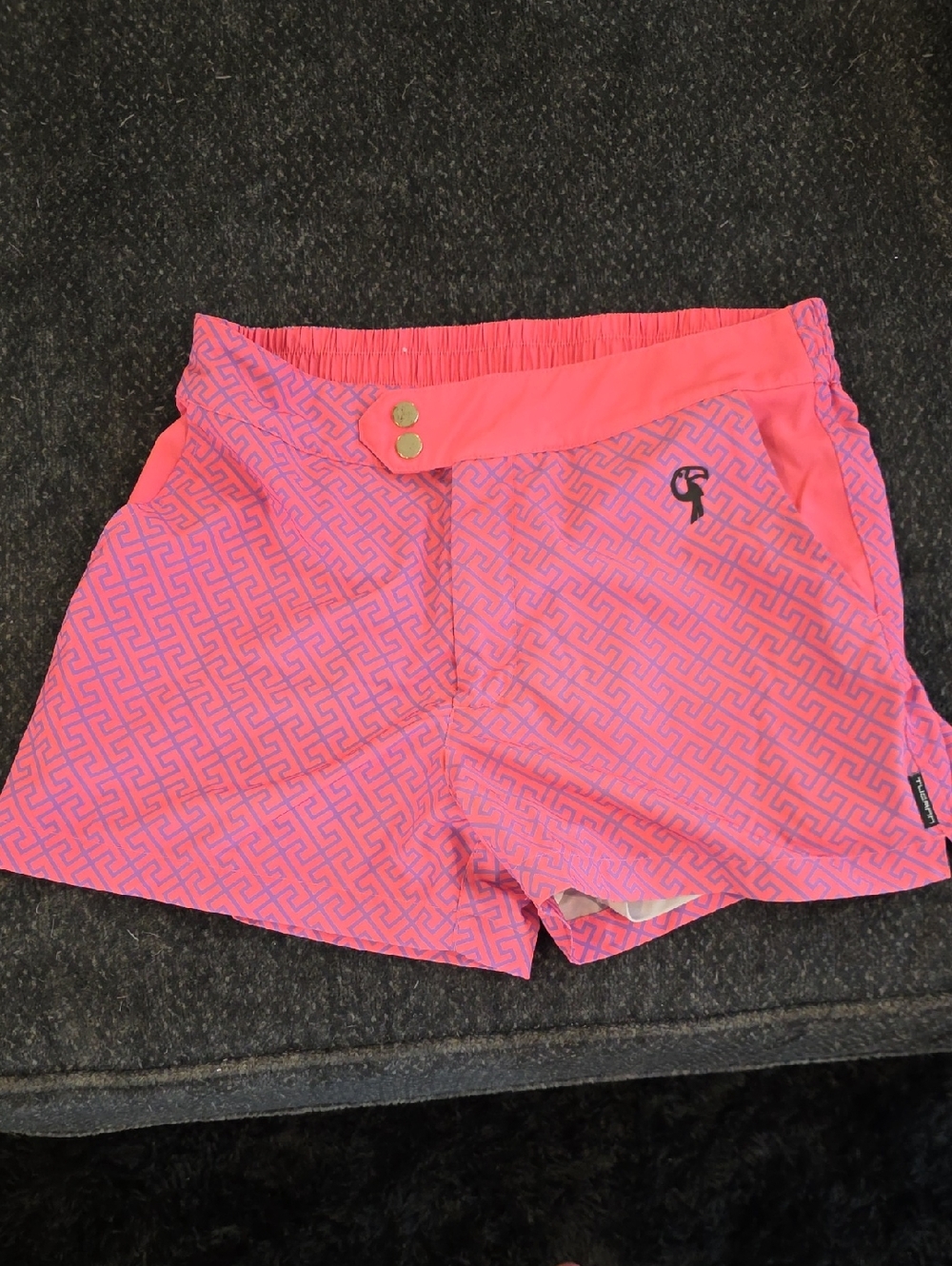 TUCANN Pink Geometric Swim Shorts